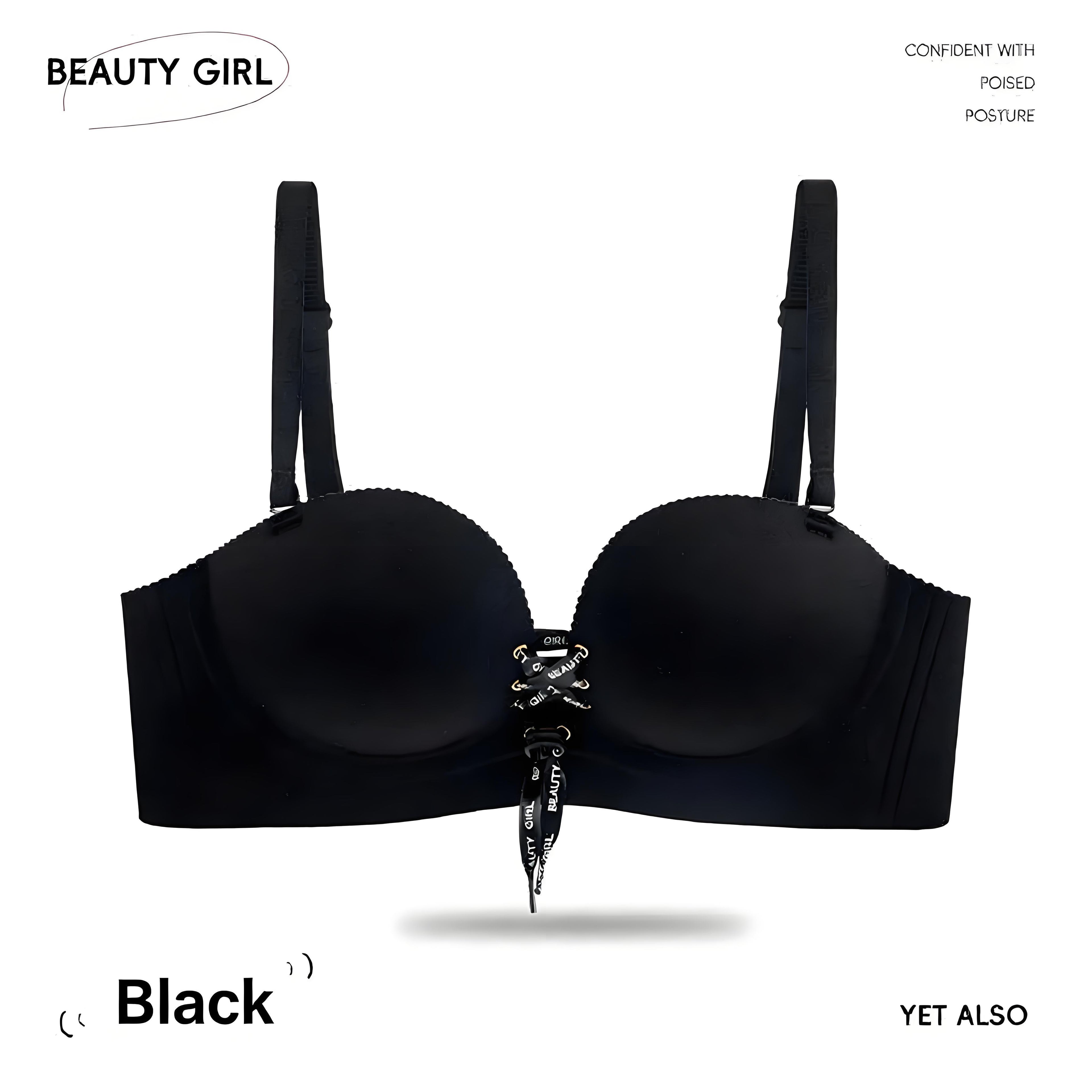 Seamless Smooth Bra for Women, Jelly Pad Push Up Bra for Small Bust, Lift Side Support Anti-Sagging Comfort Bra