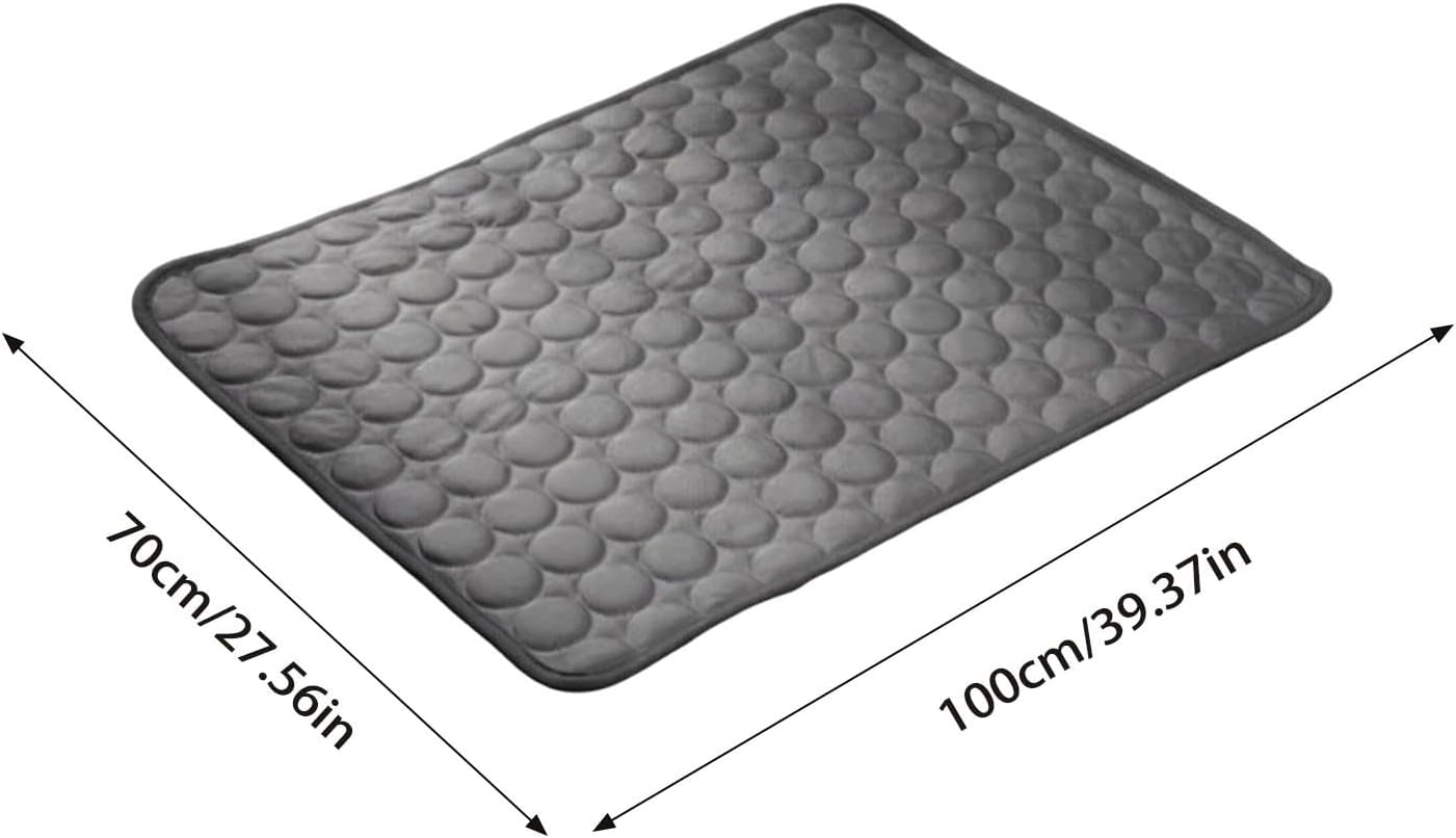 Self-Cooling Mat for Dogs and Cats, Thin Cooling Blanket Dog Summer Dog Mat Bed Cooling Blanket Non-Slip Cooling Pad Portable Washable Pet Cooling Mat for Home, Car, Travel
