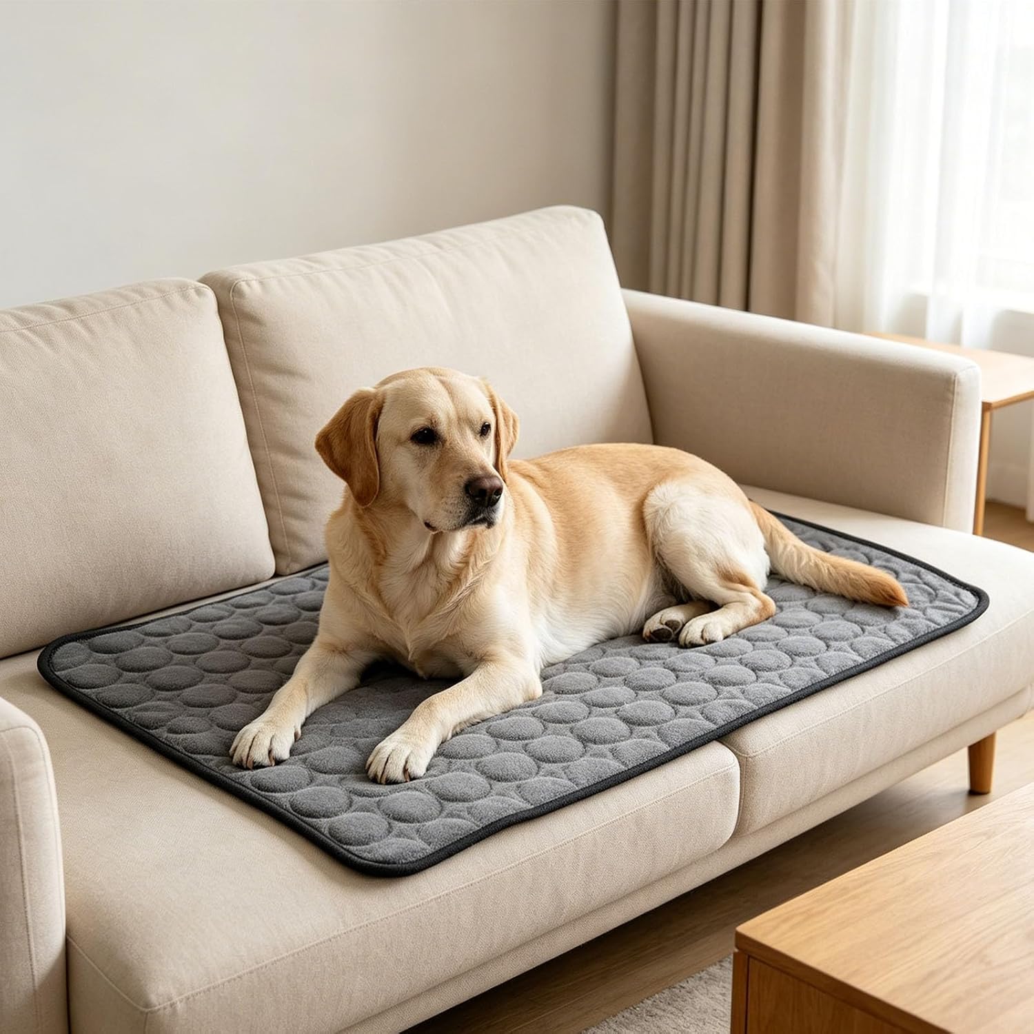 Self-Cooling Mat for Dogs and Cats, Thin Cooling Blanket Dog Summer Dog Mat Bed Cooling Blanket Non-Slip Cooling Pad Portable Washable Pet Cooling Mat for Home, Car, Travel