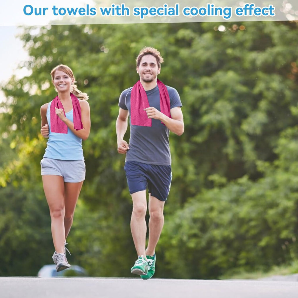 Cooling Towel, Microfiber Cool Ice Towel for Neck Soft Breathable for Fitness Guys Microfiber Stay Cool