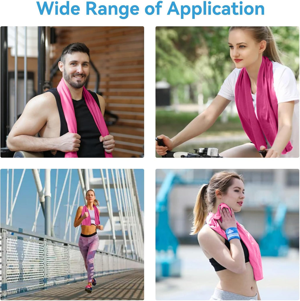 Cooling Towel, Microfiber Cool Ice Towel for Neck Soft Breathable for Fitness Guys Microfiber Stay Cool