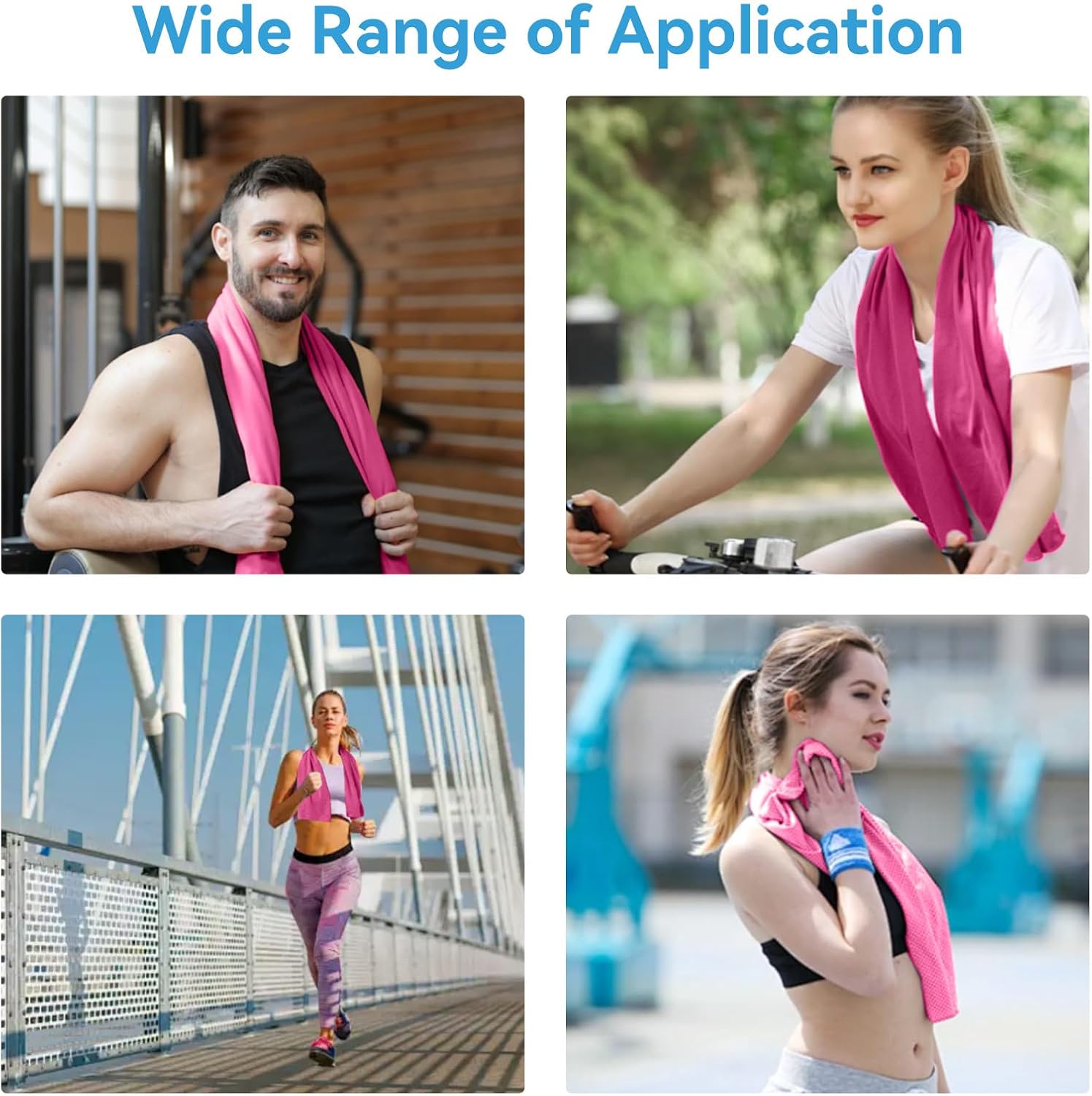Cooling Towel, Microfiber Cool Ice Towel for Neck Soft Breathable for Fitness Guys Microfiber Stay Cool