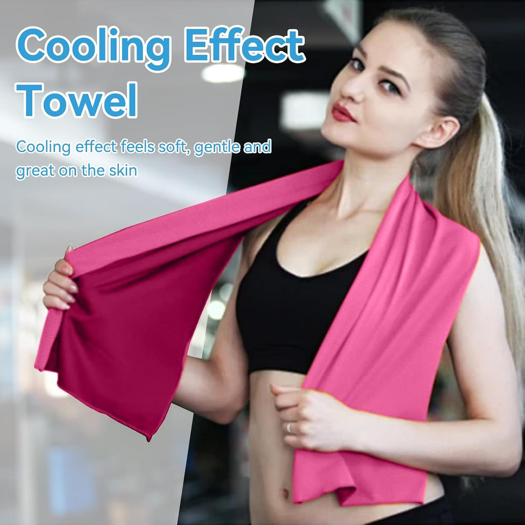 Cooling Towel, Microfiber Cool Ice Towel for Neck Soft Breathable for Fitness Guys Microfiber Stay Cool
