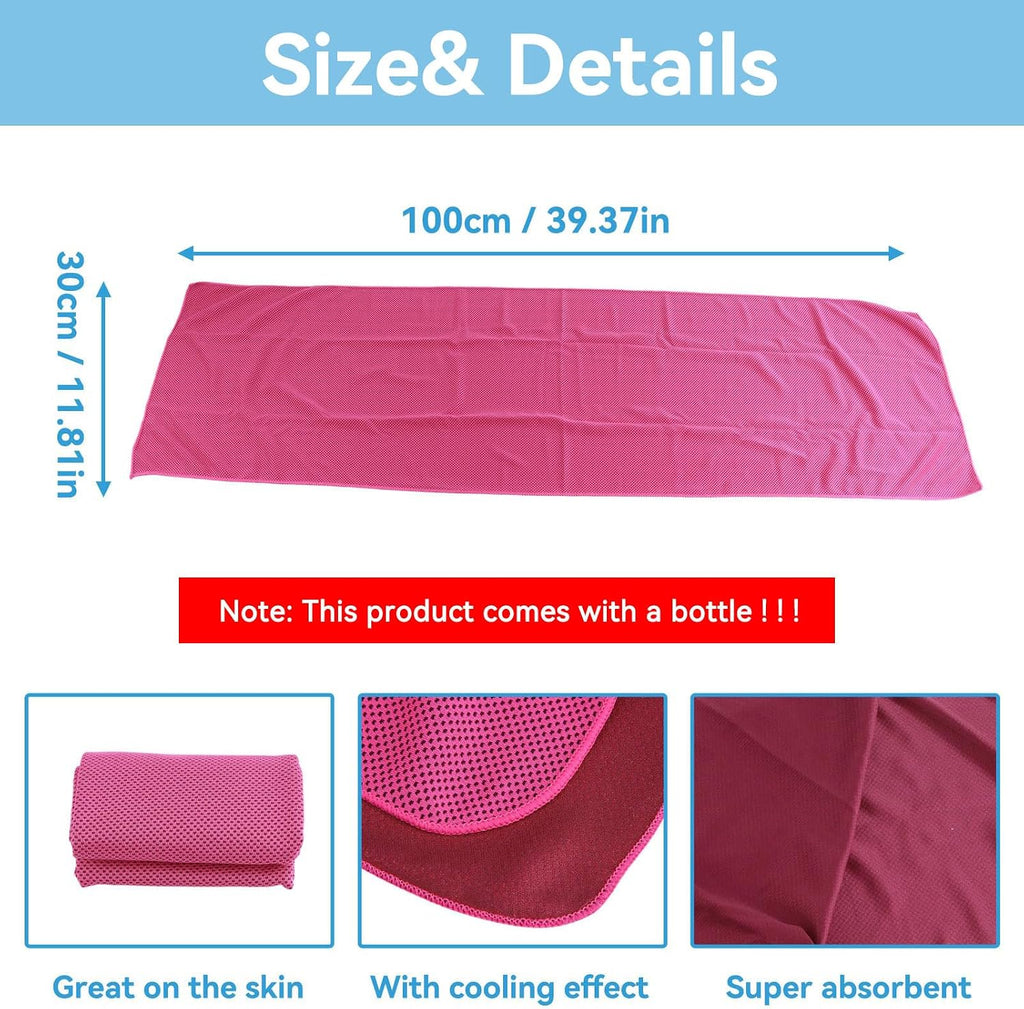 Cooling Towel, Microfiber Cool Ice Towel for Neck Soft Breathable for Fitness Guys Microfiber Stay Cool