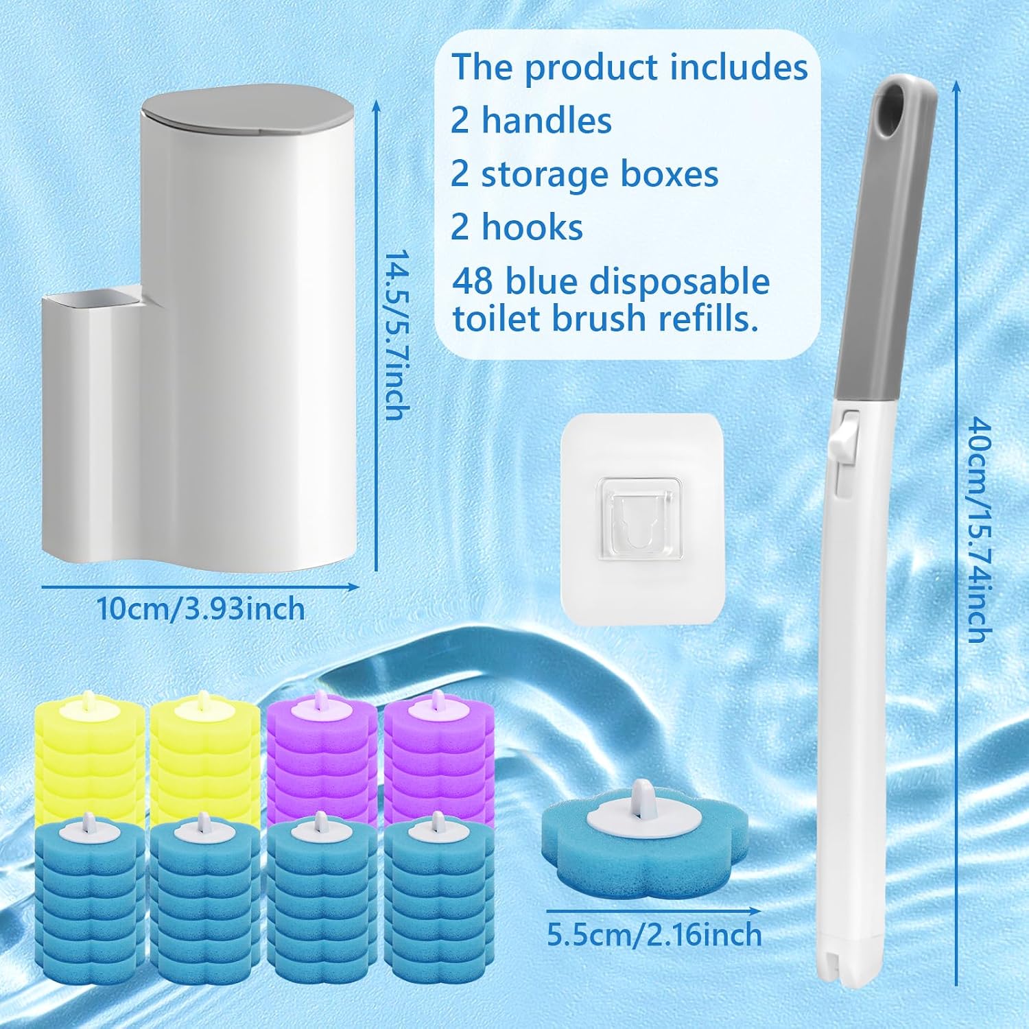 ✨Great Value Disposable Toilet Brush Refills｜Get Full Brush Kit With Large Pack