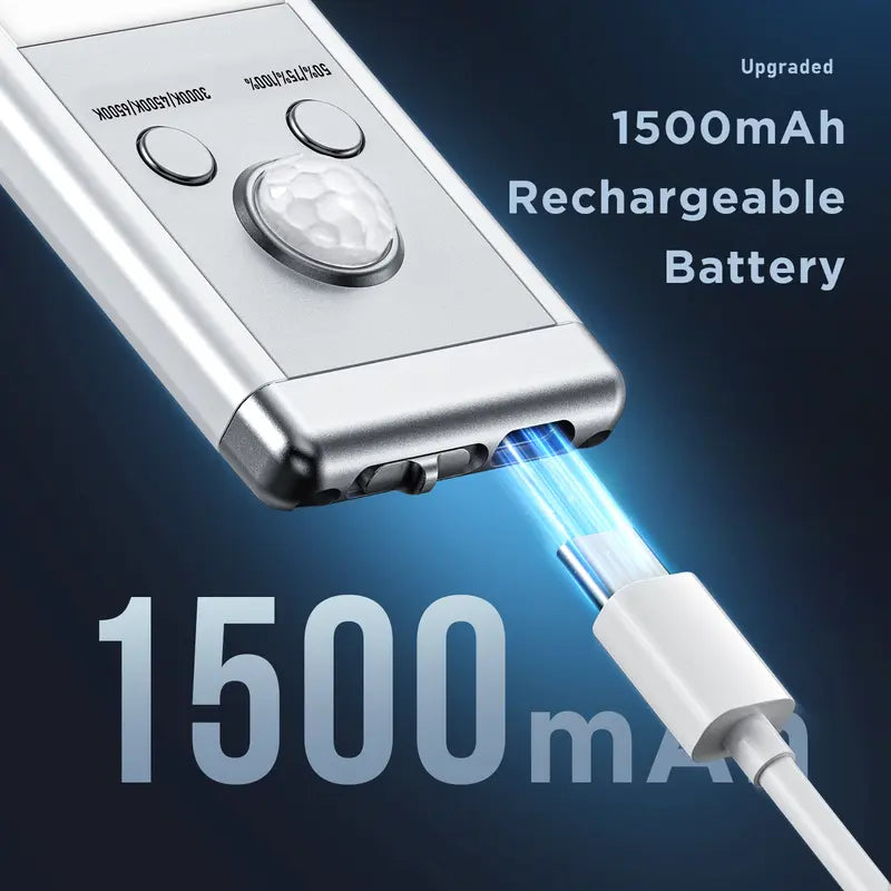 ✨Under Cabinet Lights,Motion Sensor Night Light Indoor,1500mAh USB Rechargeable Light,Magnetic Installation Dimmable Lights for Kitchen,Wardrobe,Pantry, Closet,Bathroom,Stairs,Sink Cabinet,Garage