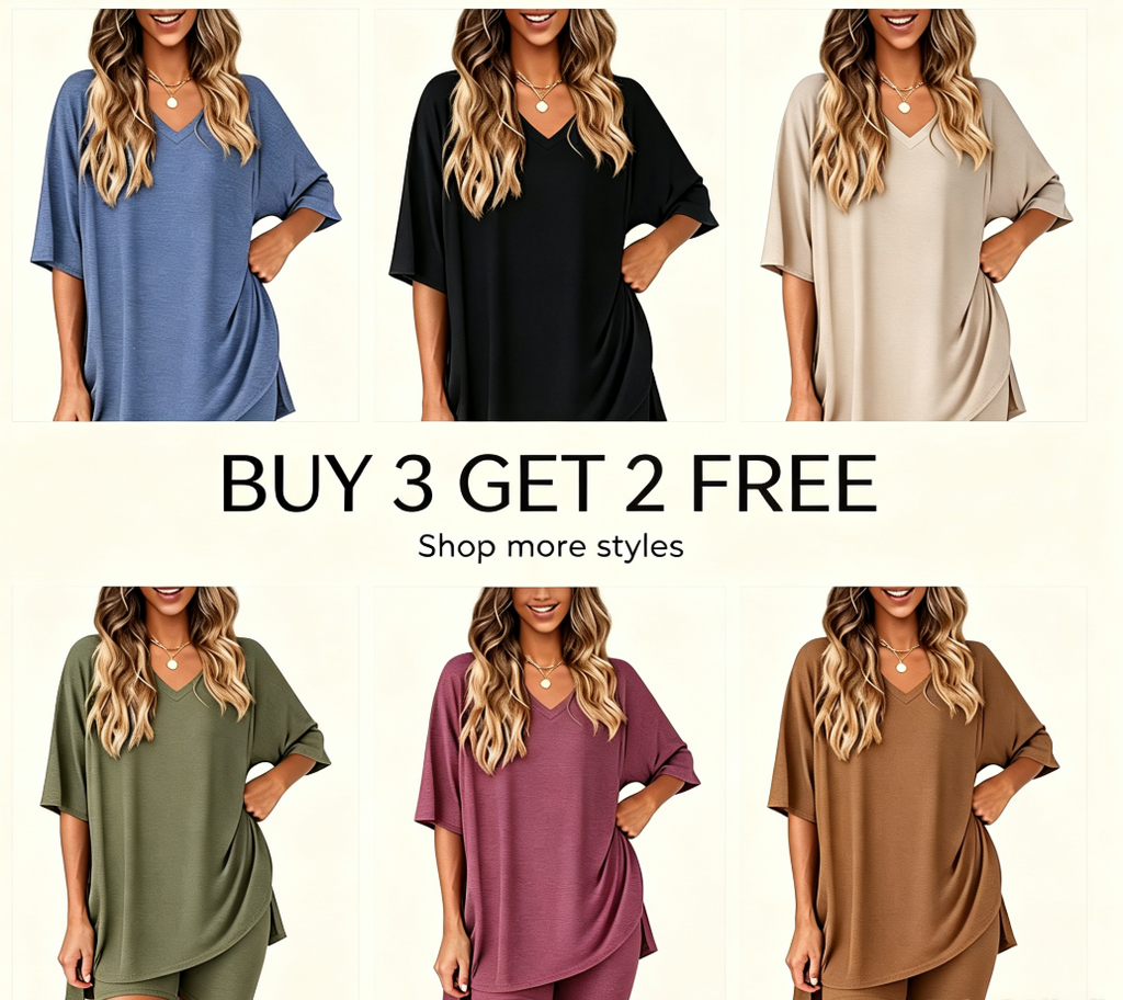 Effortless SummerLounge Set Oversized Tee+ Biker Shorts