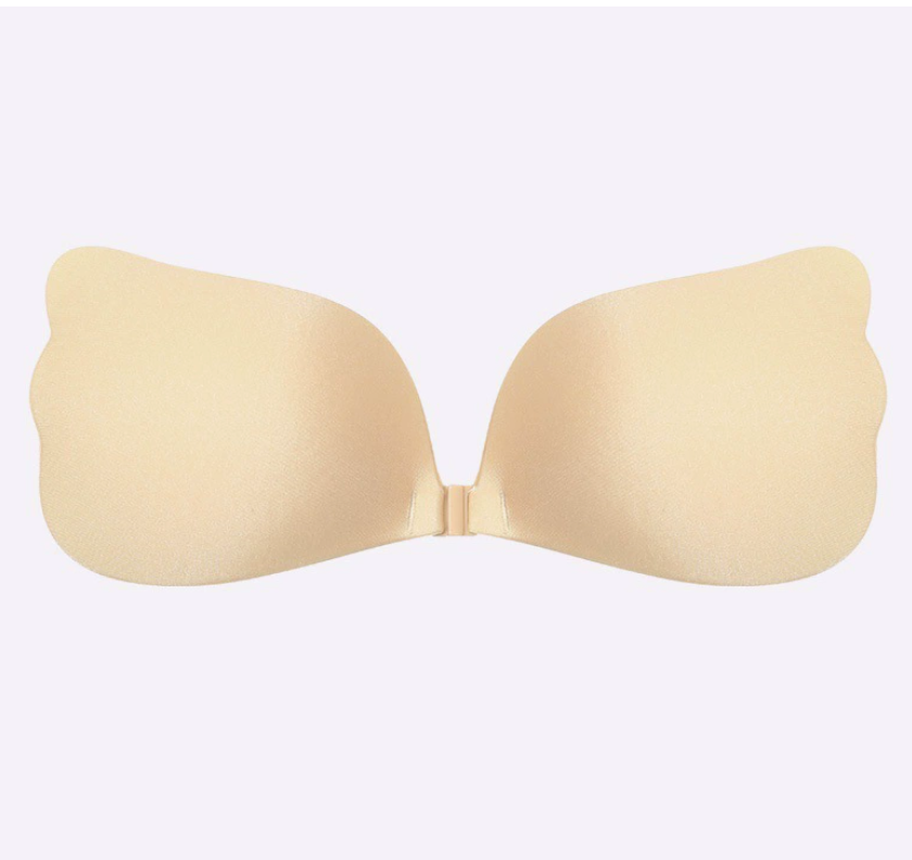 Adhesive Bra Strapless Silicone Bra Set of 2 Black & Skin Colour Push-Up Invisible Breathable Backless Adhesive Pads for Large and Small Breasts Ideal for Evening Dress Wedding Dress and Backless