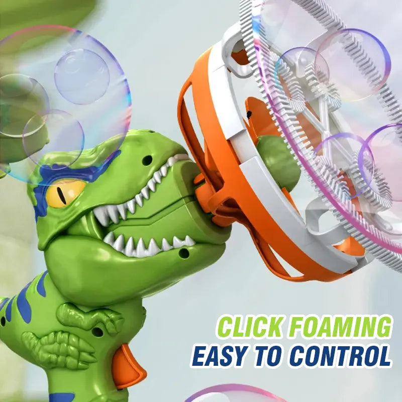 Dinosaur Bubble-in-Bubble Handheld Bubble Gun, Giant Bubbles for Summer Outdoor